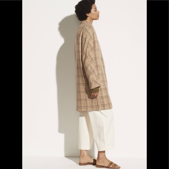 Vince Plaid Wool Blend Coat - Picture 2 of 10